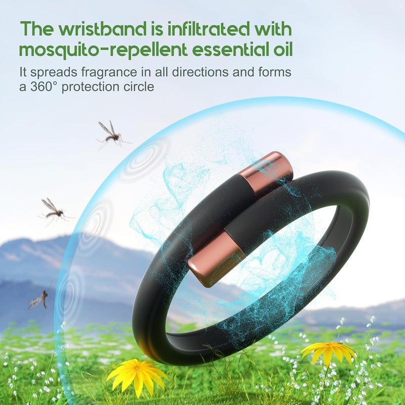 BuggyBands 2 Pack Mosquito Bracelets - DEET-Free Bug Bracelets for Kids & Adults, Individually Wrapped Adjustable Wristbands, Protection for Outdoor Activities - Image 2